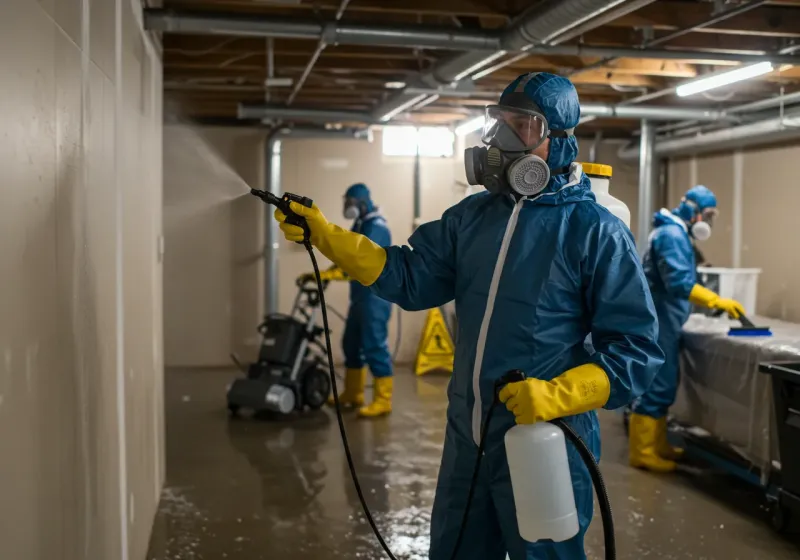 Basement Sanitization and Antimicrobial Treatment process in Marion, VA