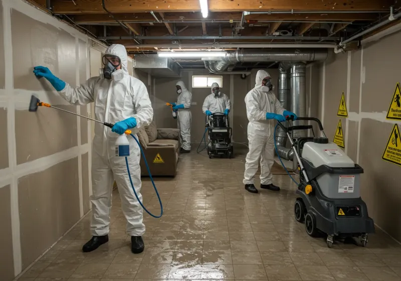 Basement Moisture Removal and Structural Drying process in Marion, VA